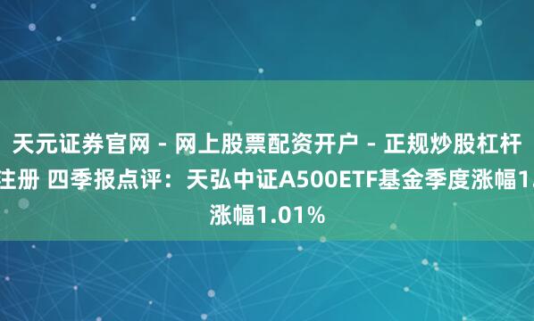 天元证券官网 - 网上股票配资开户 - 正规炒股杠杆如何注册 四季报点评：天弘中证A500ETF基金季度涨幅1.01%