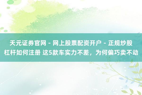 天元证券官网 - 网上股票配资开户 - 正规炒股杠杆如何注册 这5款车实力不差，为何偏巧卖不动