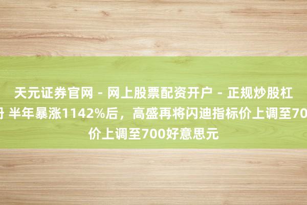 天元证券官网 - 网上股票配资开户 - 正规炒股杠杆如何注册 半年暴涨1142%后，高盛再将闪迪指标价上调至700好意思元