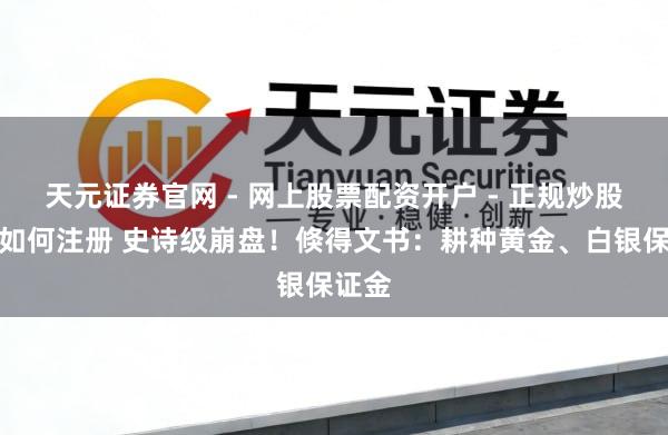 天元证券官网 - 网上股票配资开户 - 正规炒股杠杆如何注册 史诗级崩盘！倏得文书：耕种黄金、白银保证金