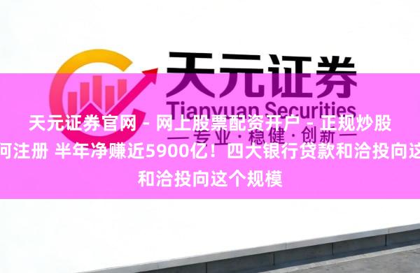 天元证券官网 - 网上股票配资开户 - 正规炒股杠杆如何注册 半年净赚近5900亿！四大银行贷款和洽投向这个规模