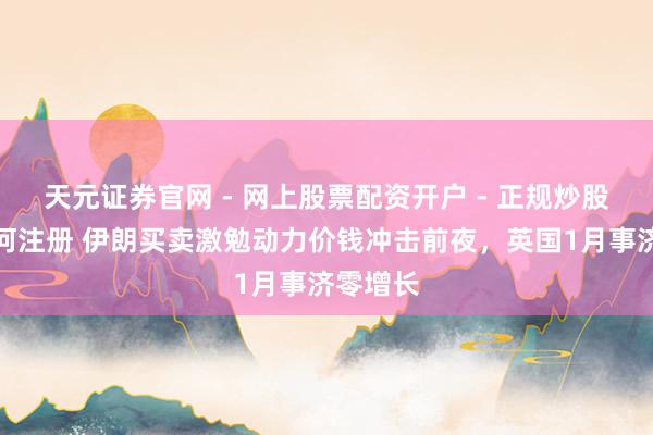 天元证券官网 - 网上股票配资开户 - 正规炒股杠杆如何注册 伊朗买卖激勉动力价钱冲击前夜，英国1月事济零增长